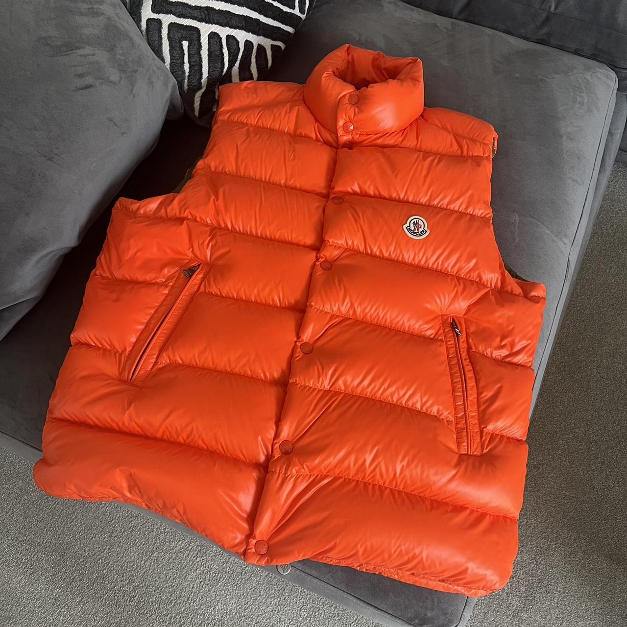 Orange moncler gilet online