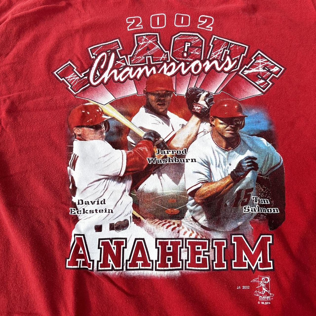 VTG Anaheim Angels 2002 World Series Champions RING T Shirt Mens