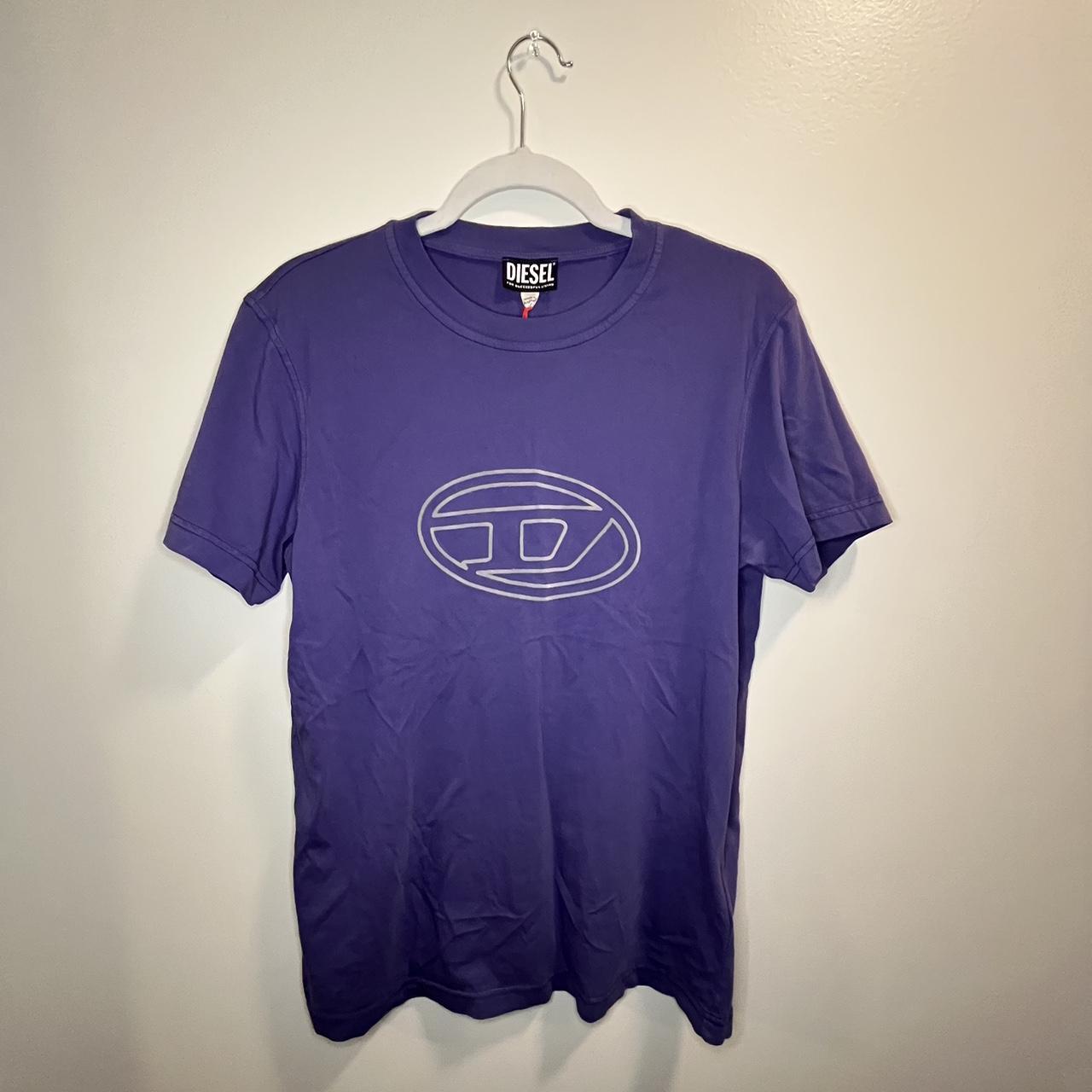 DIESEL plum purple mens logo shirt tags still on... - Depop