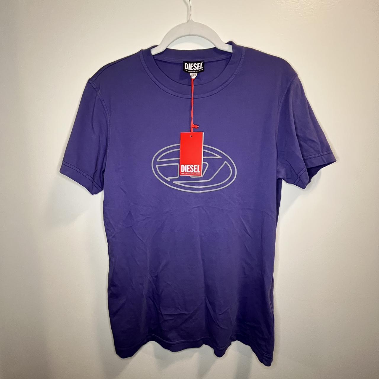 DIESEL plum purple mens logo shirt tags still on... - Depop