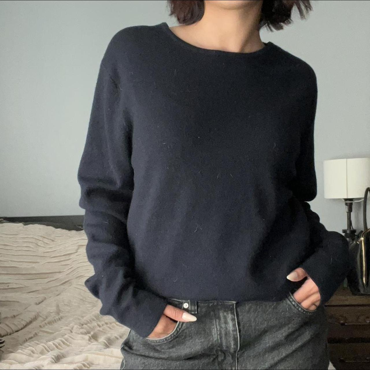 navy blue sweater thick quality fabric by... - Depop