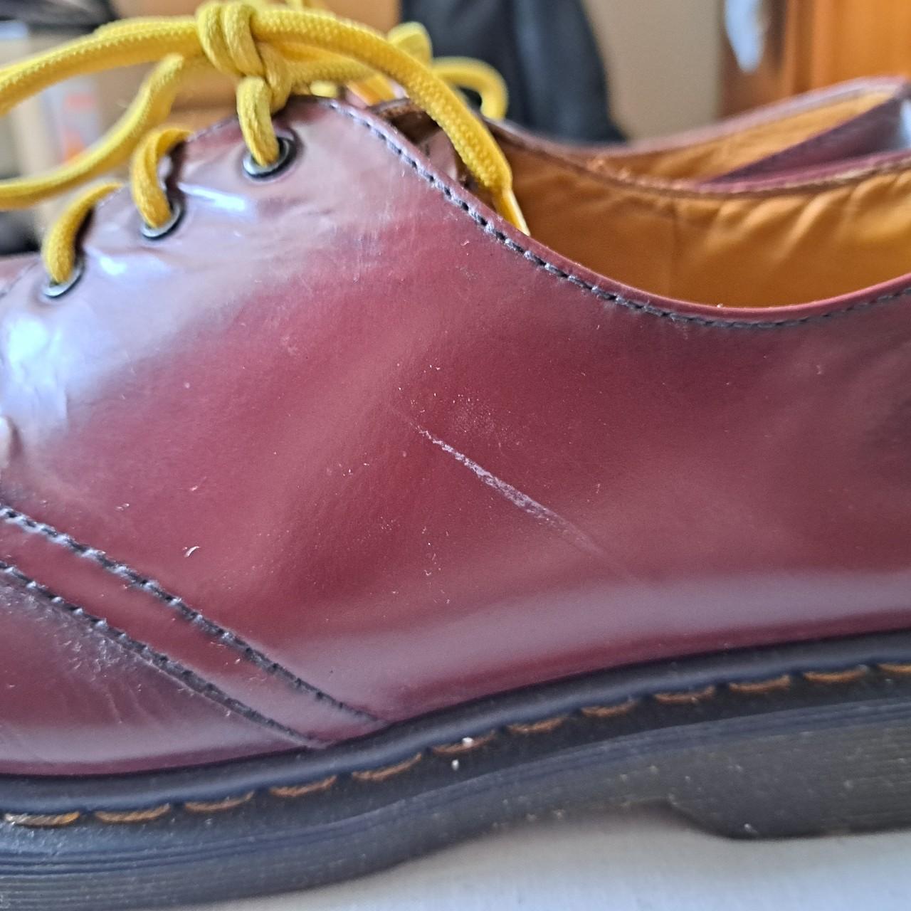 Cherry red leather doc martens 1461 oxford shoes... Depop