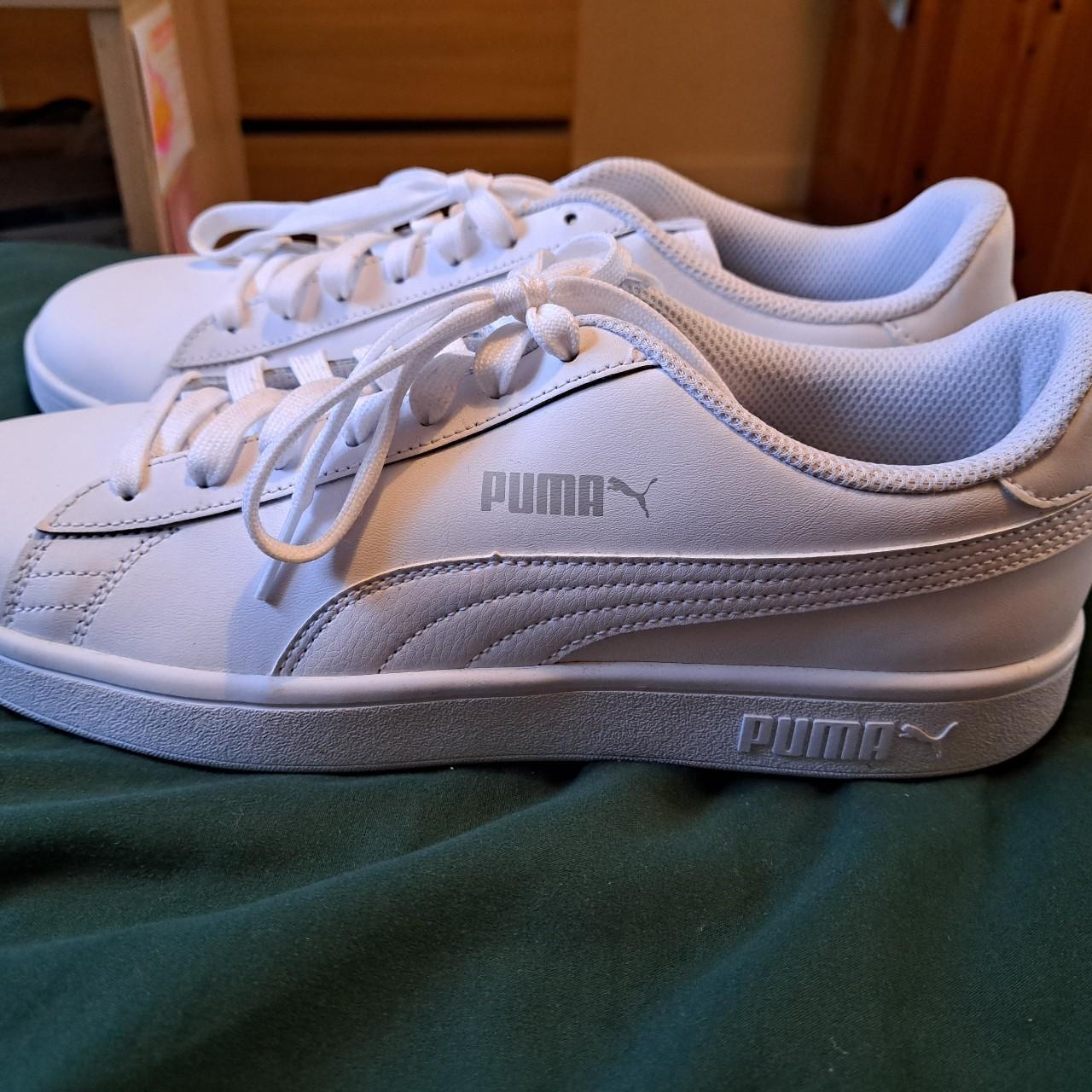 PUMA unisex Smash v2 Low top sneakers white brand... - Depop