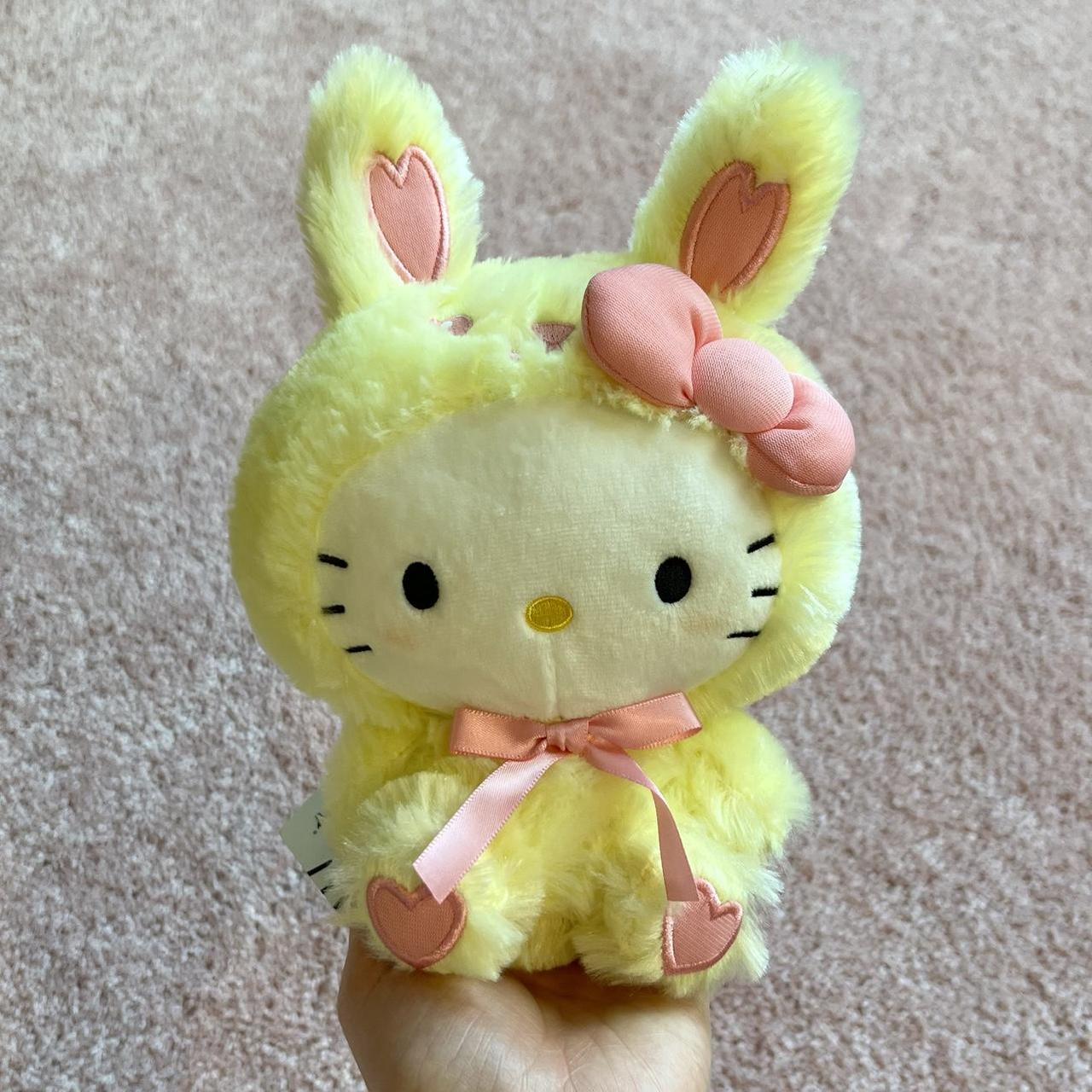 Hello Kitty yellow Easter bunny mini plush 🌼 Brand... - Depop