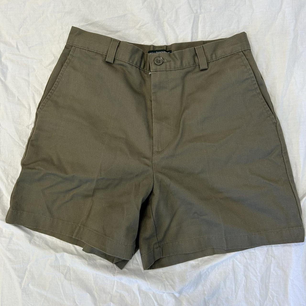 Dockers khaki green shorts Size 6 Petite message... - Depop