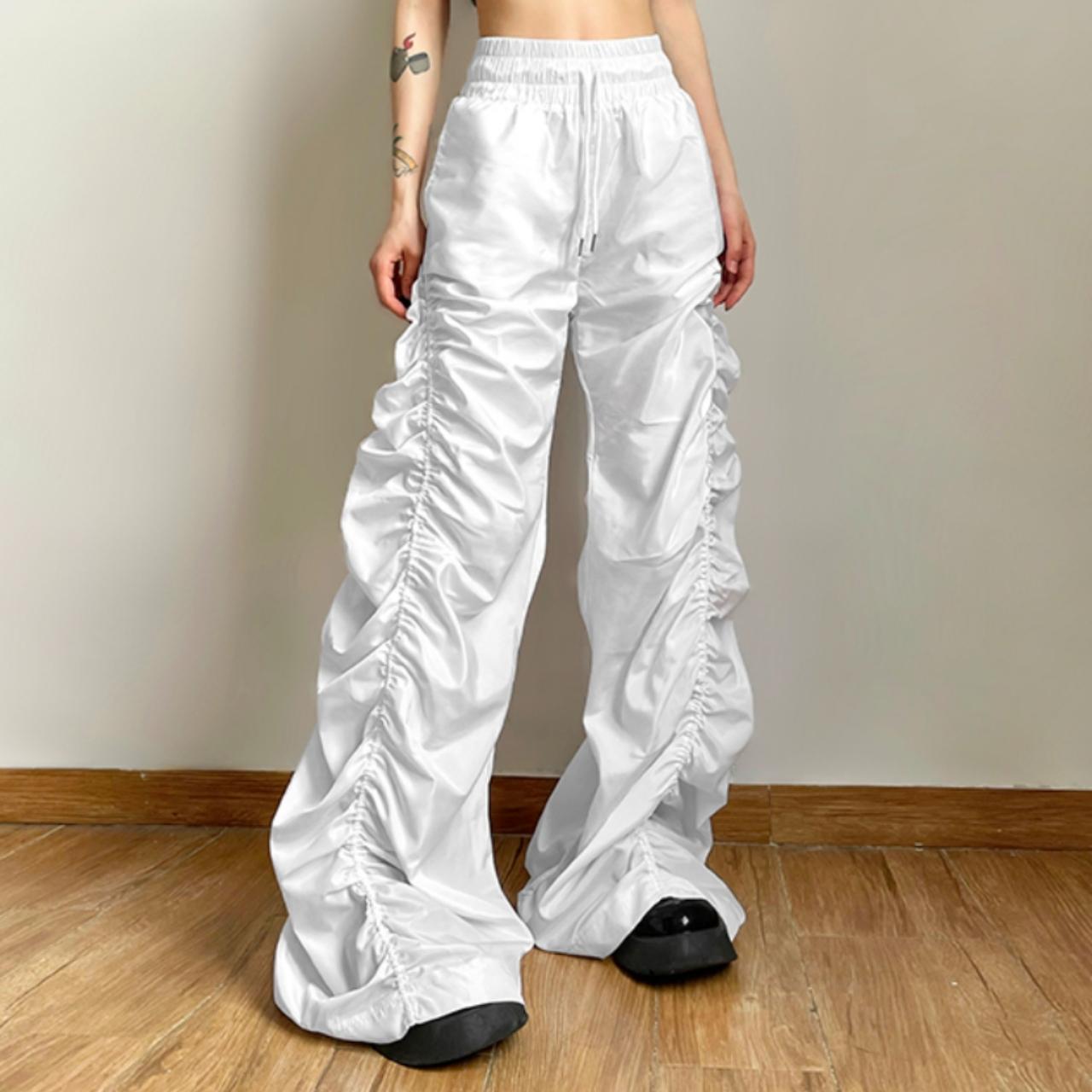The Unbranded Brand Women's White Trousers | Depop