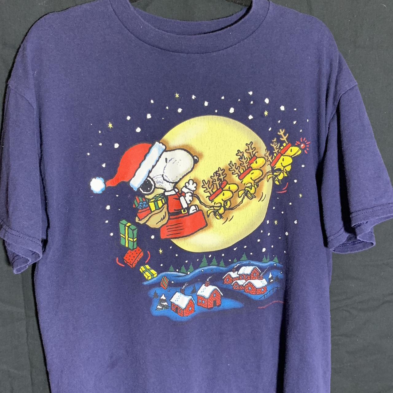 Vintage Peanuts Christmas shirt Size Large Has the... Depop