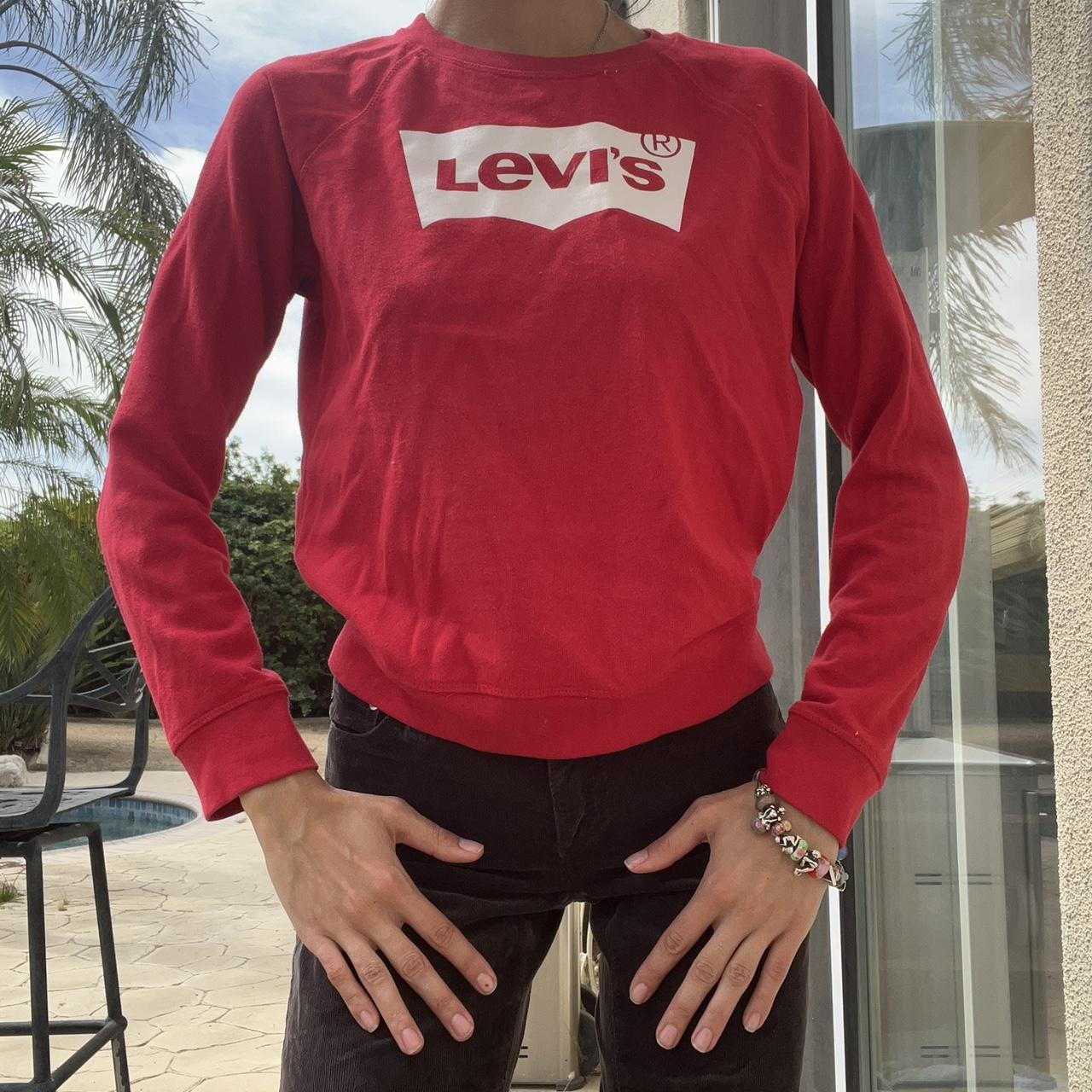 Levi's red sweater sale