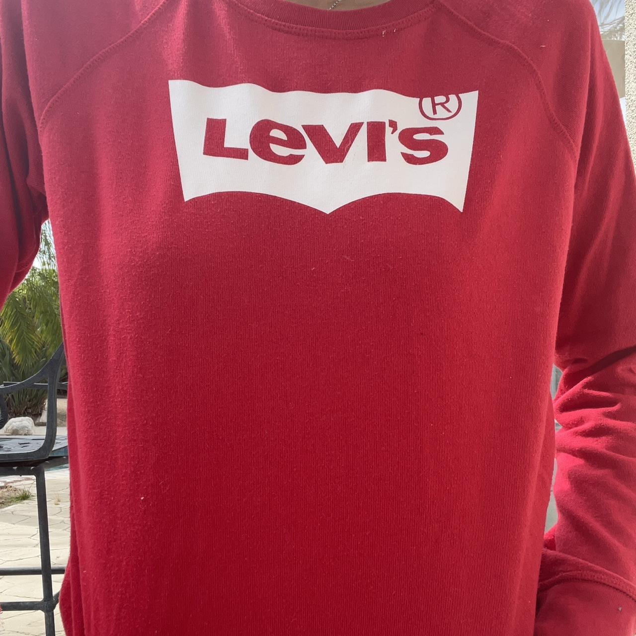 Guess Los Angeles Men's Logo Sweatshirt Red Crewneck Size XL