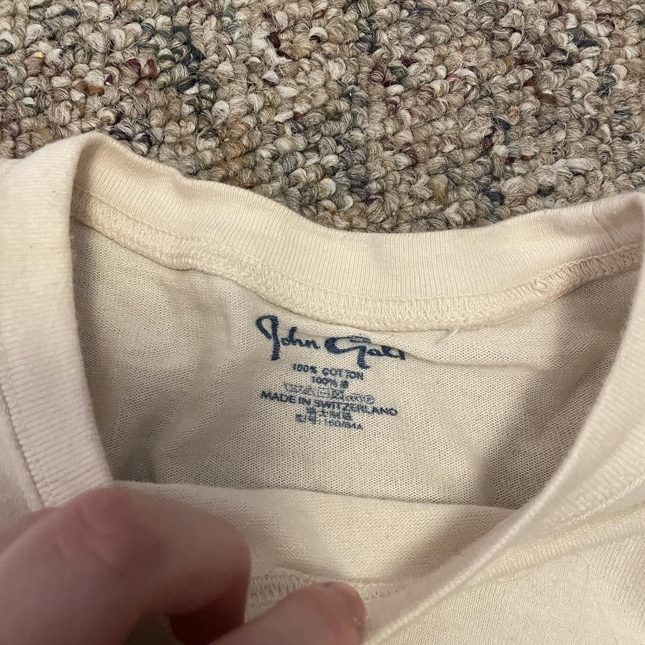 brandy Melville John galt cream Greenwich green text... Depop