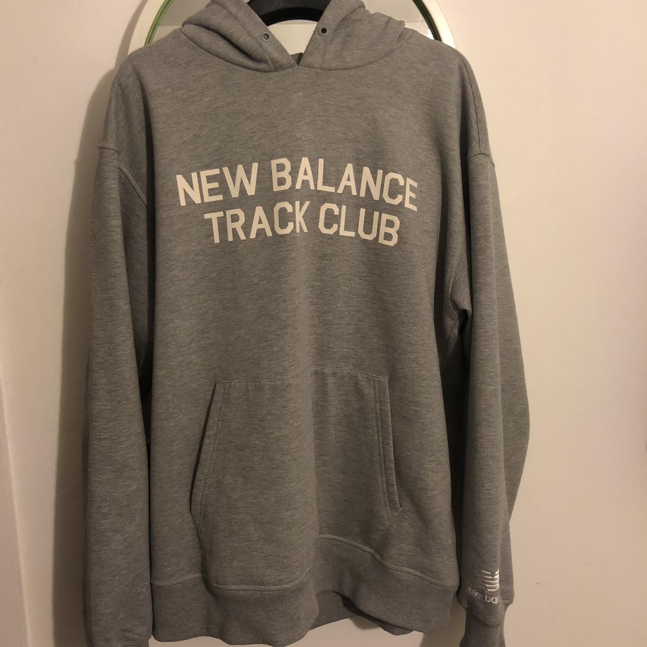 Grey new balance track club hoodie Size medium