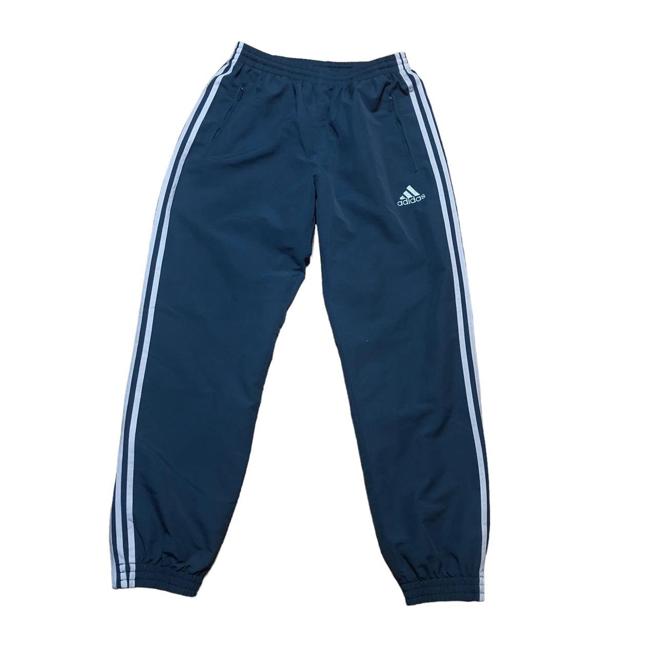 Y2K Adidas Three Stipe Tracksuit Bottoms Brand:... - Depop