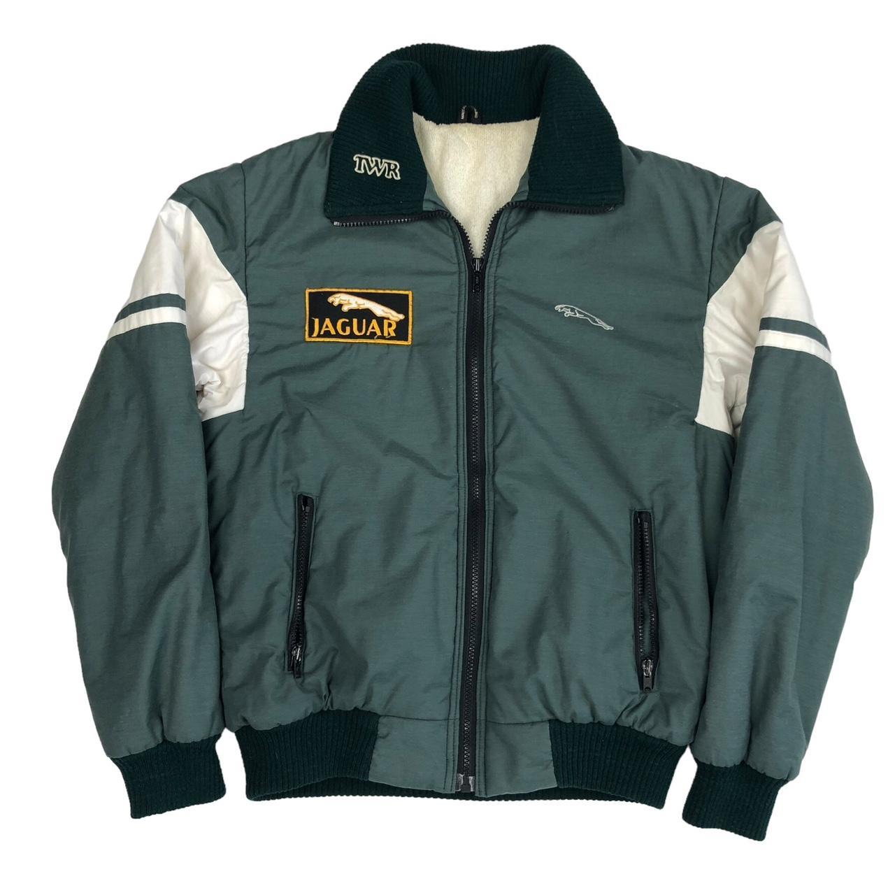 Vintage Jaguar Racing Bomber Jacket Green Brand:... - Depop