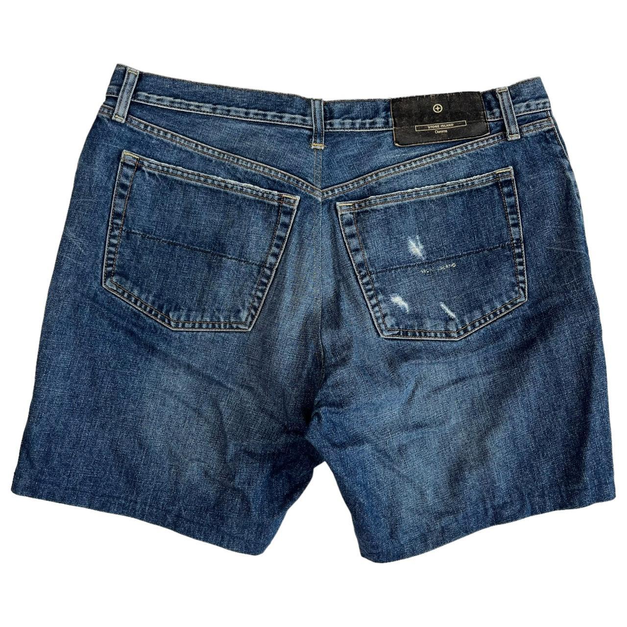 Stone island jean shorts online