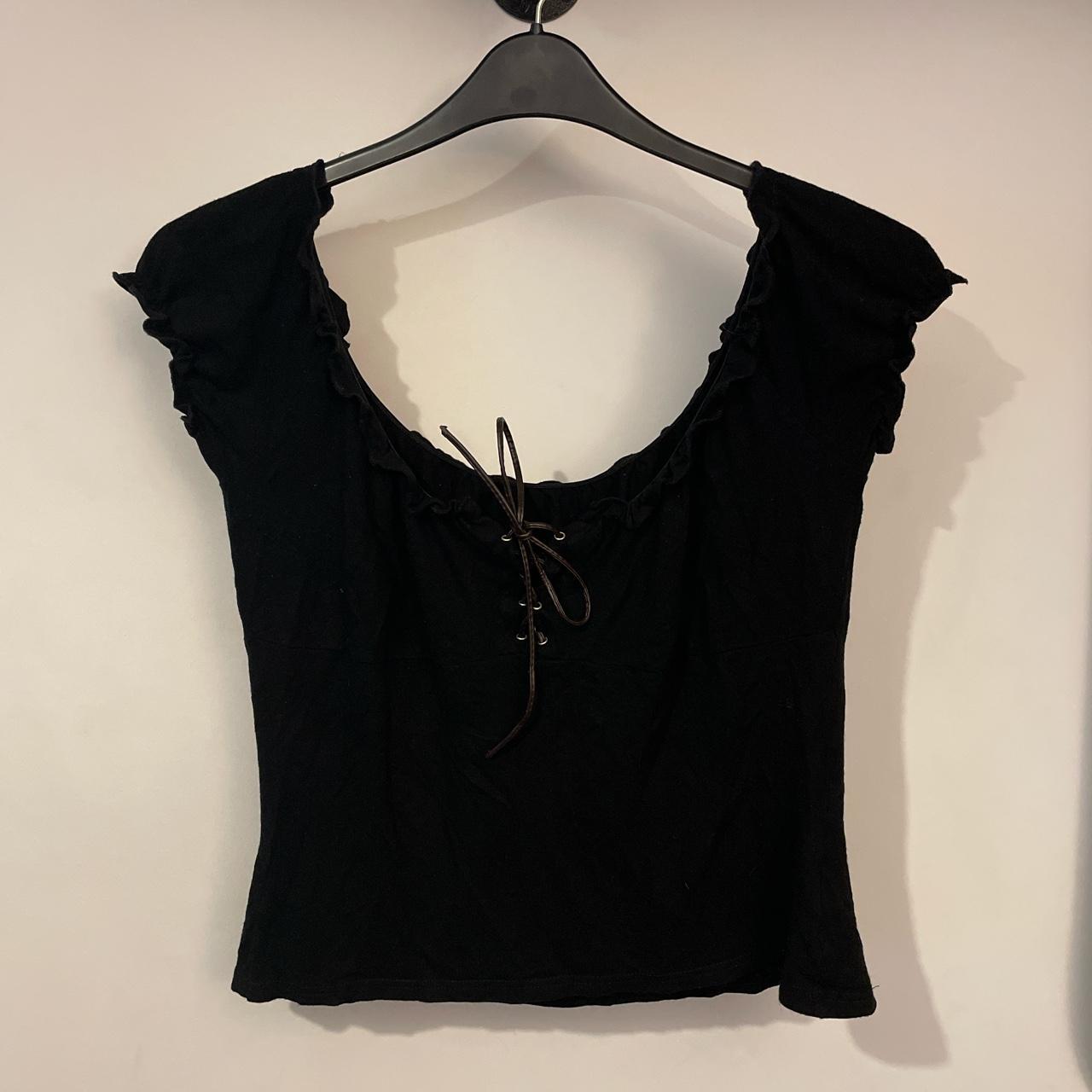 New Look Women's Black and Brown Crop-top | Depop