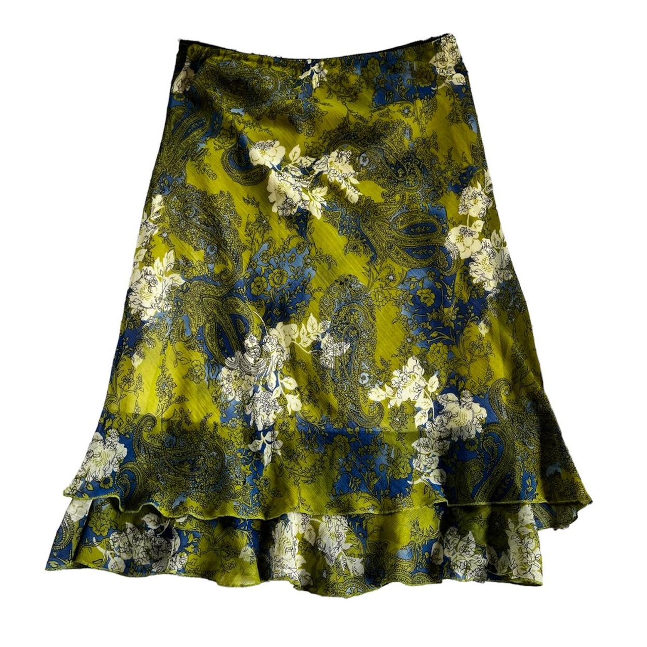 Women's Blue and Green Skirt | Depop