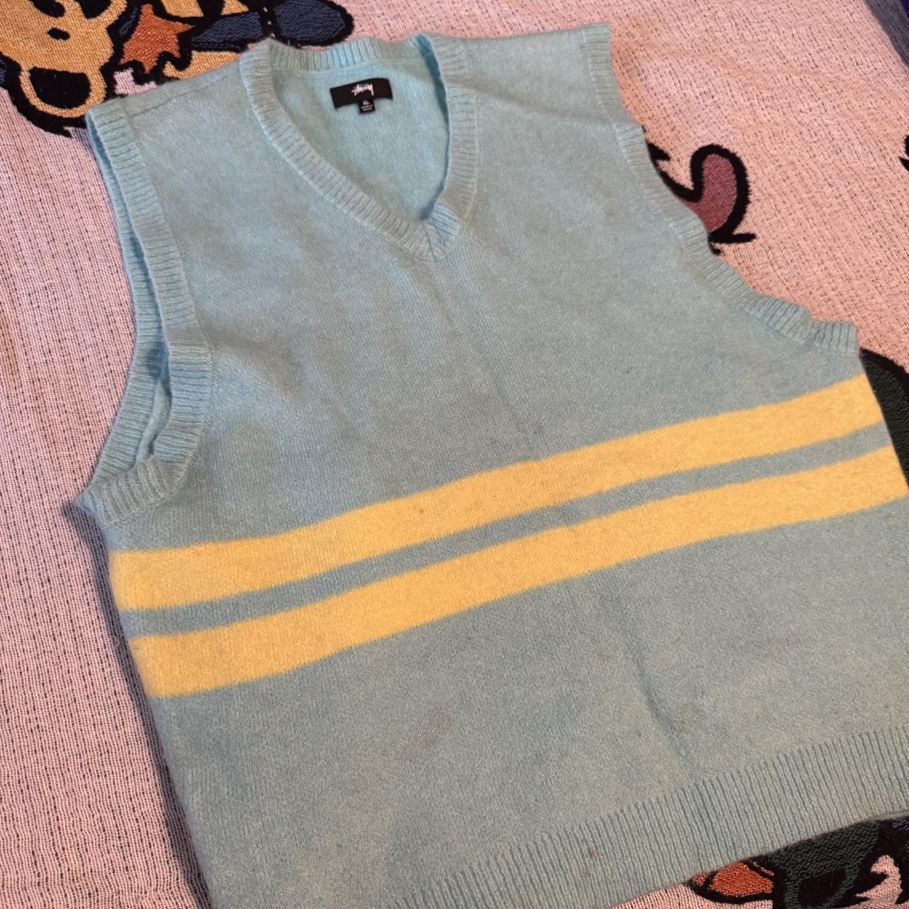 Stussy sweater-vest - Depop Stussy sweater-vest - Depop