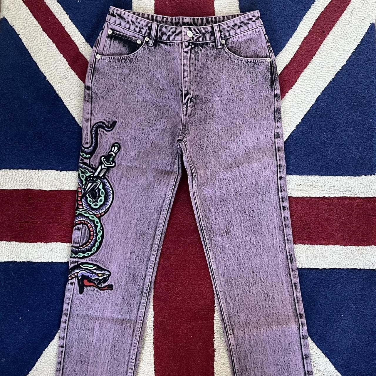 UNKNOWN X ED HARDY JEANS ACID WASH PURPLE BRAND NEW | Depop