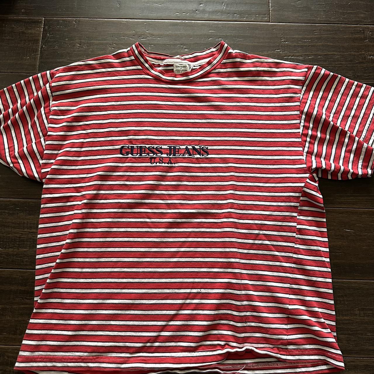 Guess vintage cheap striped t shirt