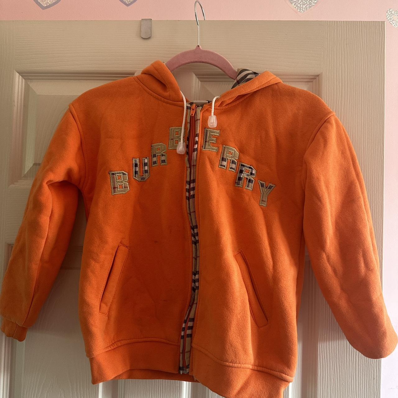 Burberry hoodie orange best sale