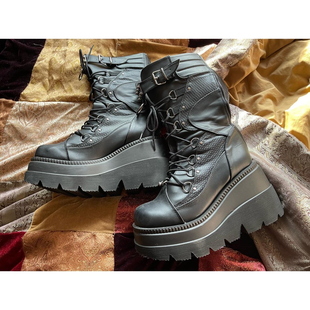 Demonia Women's Black Boots | Depop