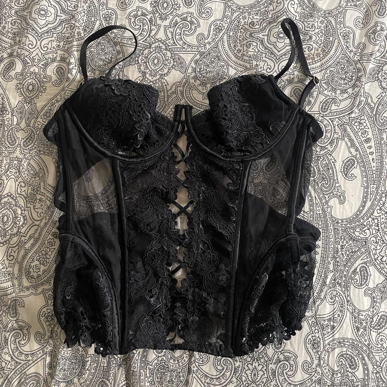 victoria secret bustier corset fit sizes s-m, cup... - Depop