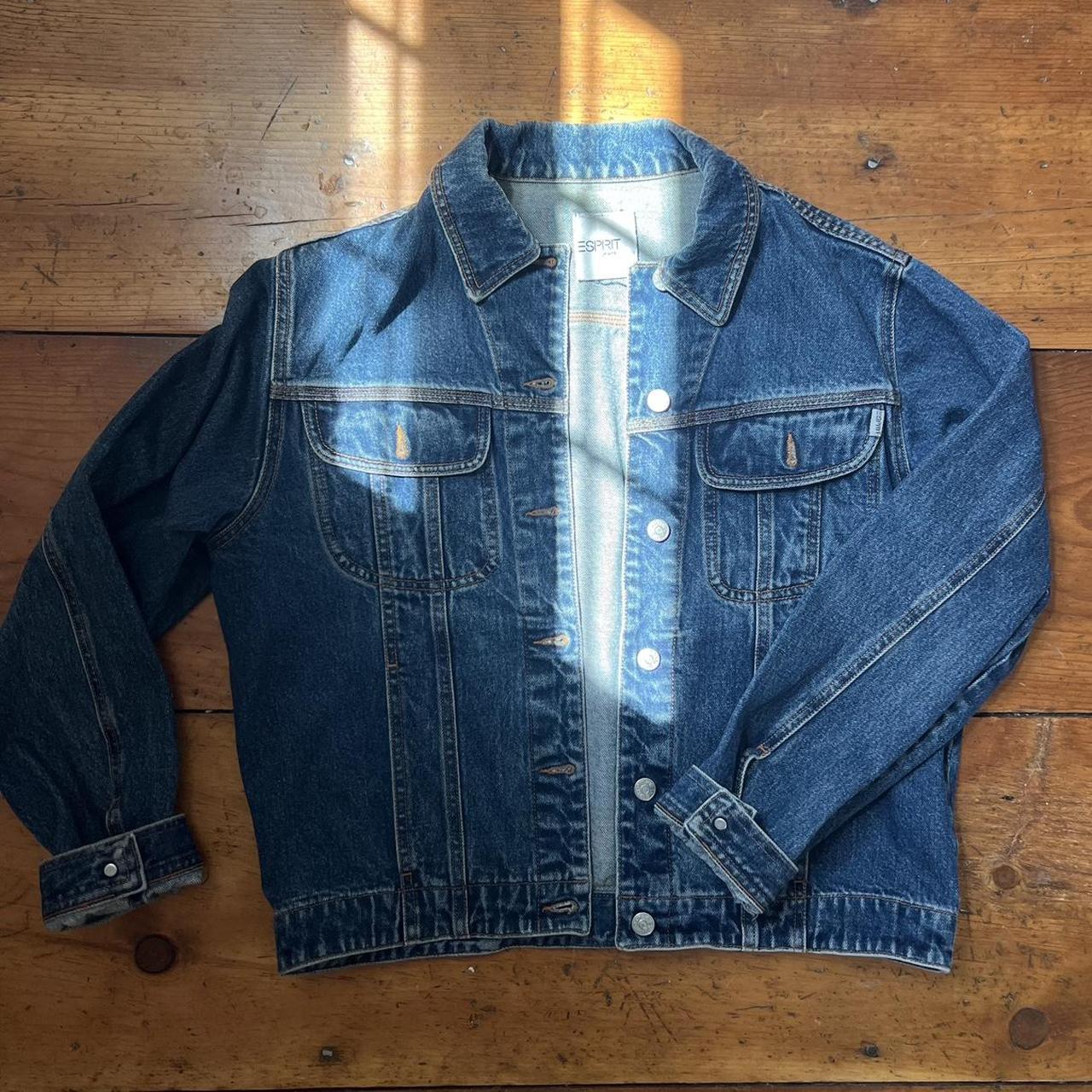 The coolest Esprit dark denim jacket In excellent... - Depop