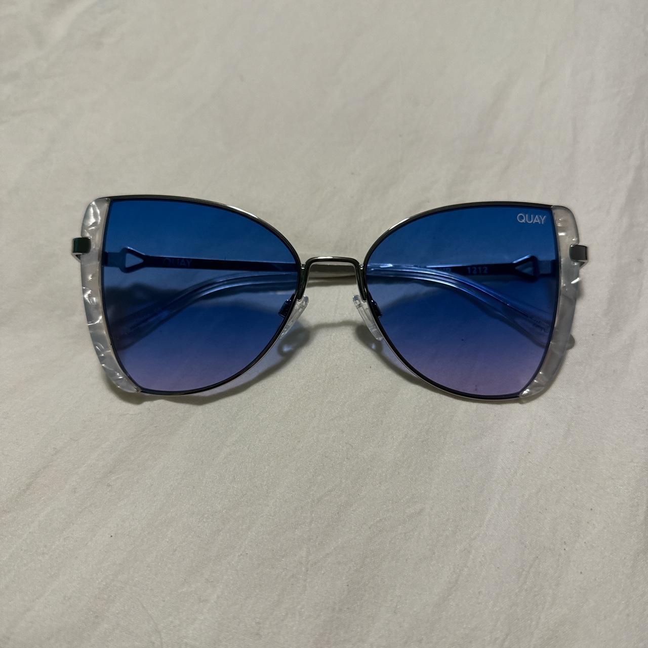 Quay Australia Women's Purple And Blue Sunglasses | Depop