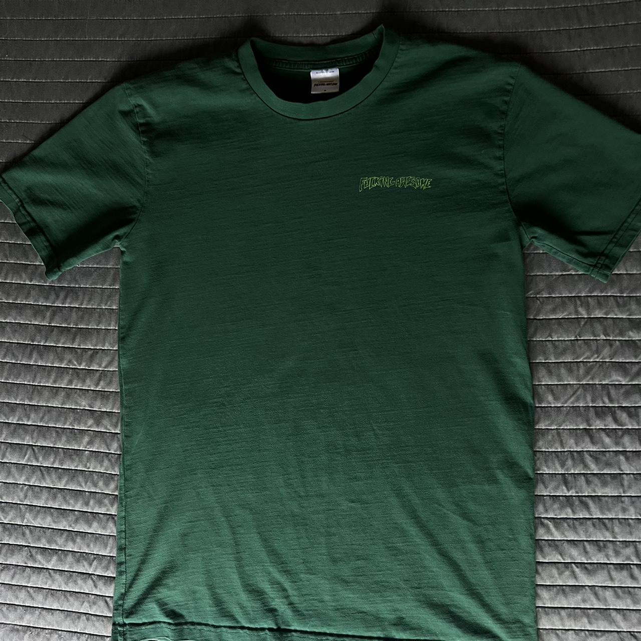 Fucking Awesome Shirt FA green shirt with chest... - Depop