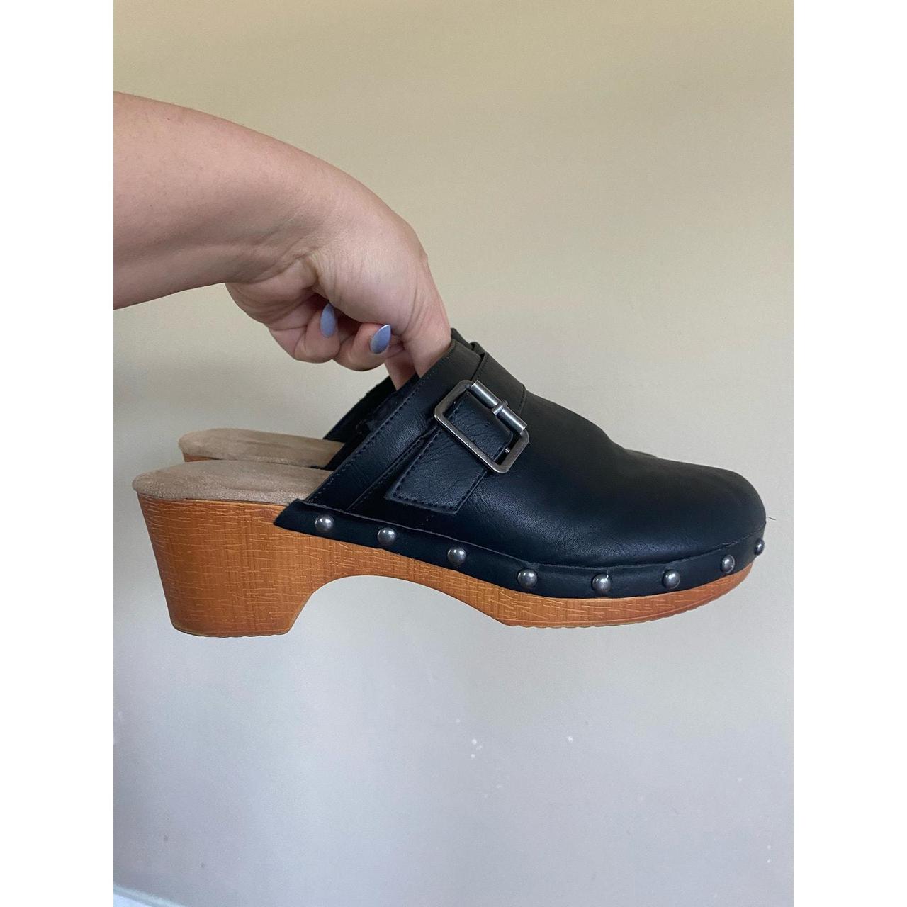 Mia black clogs on sale