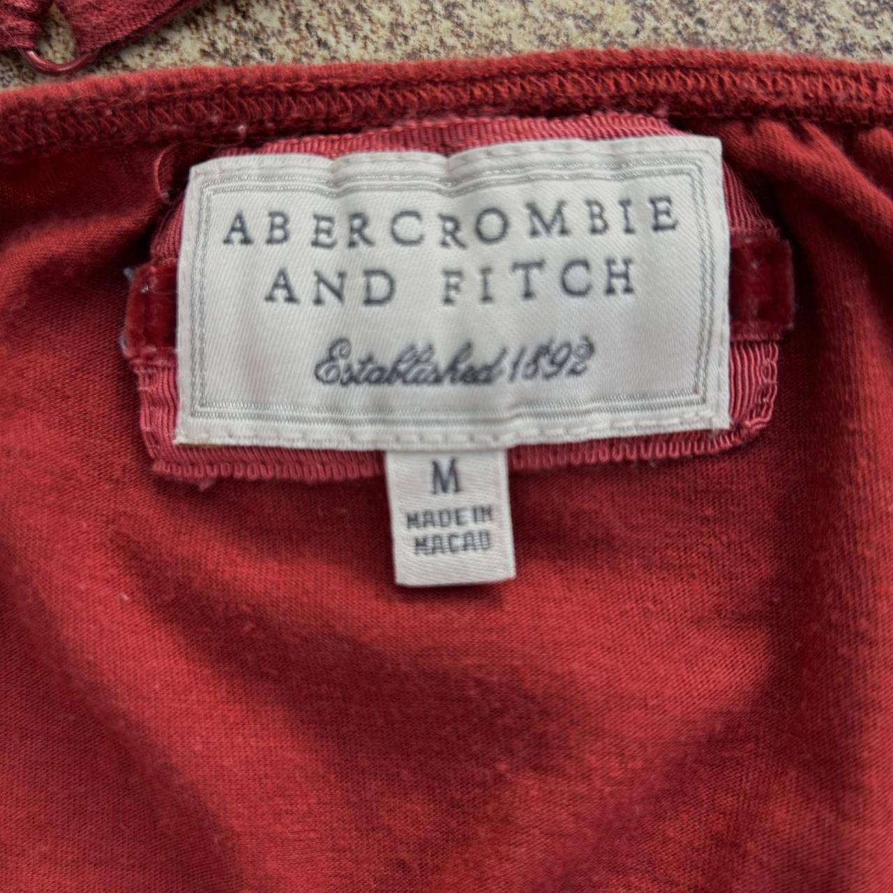 Abercrombie and Fitch Y2K reddish pink tank top with... - Depop