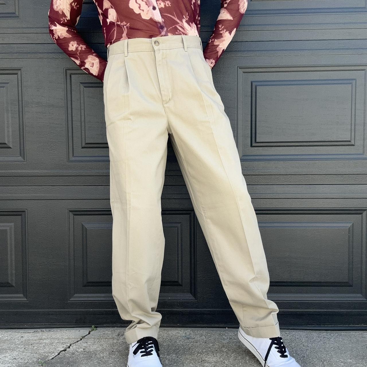 Vintage 90s Geoffrey Beene cotton chino... - Depop