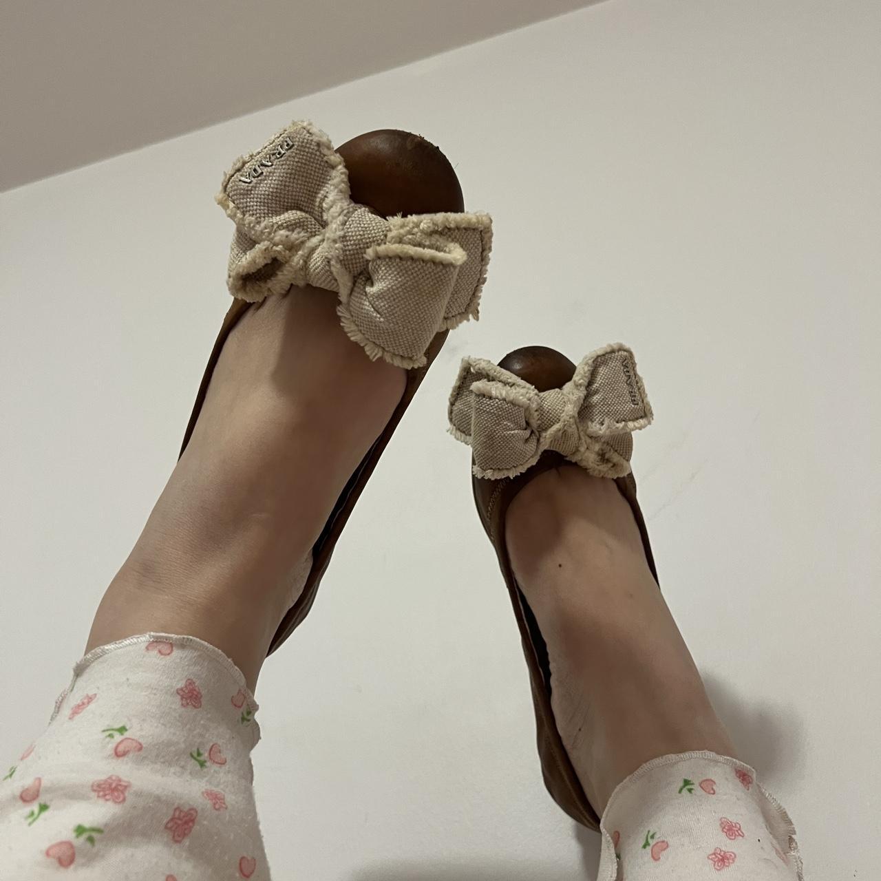 Prada bow hot sale shoes