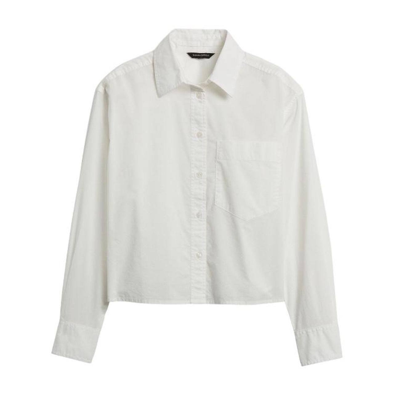 Banana Republic Women's White Shirt Depop