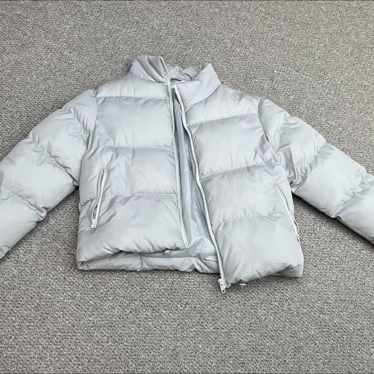 ASOS grey puffer jacket medium - Depop