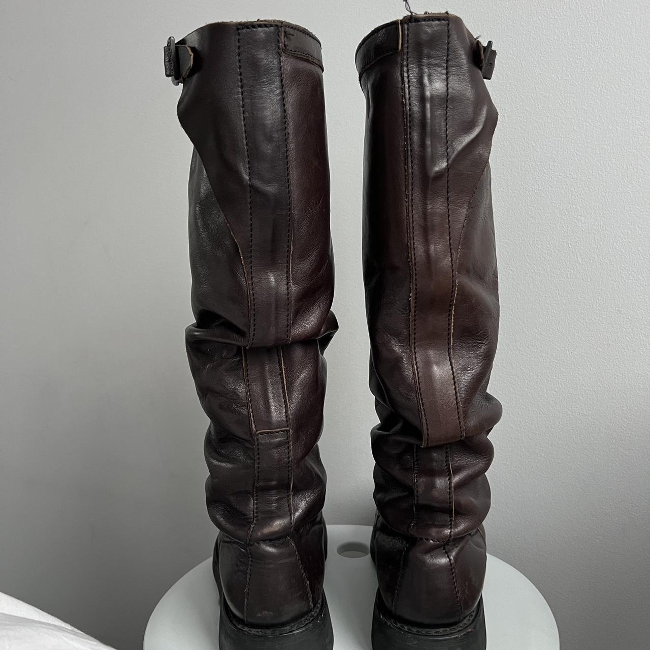 Dirk Bikkembergs tall leather Engineer Boots Riding