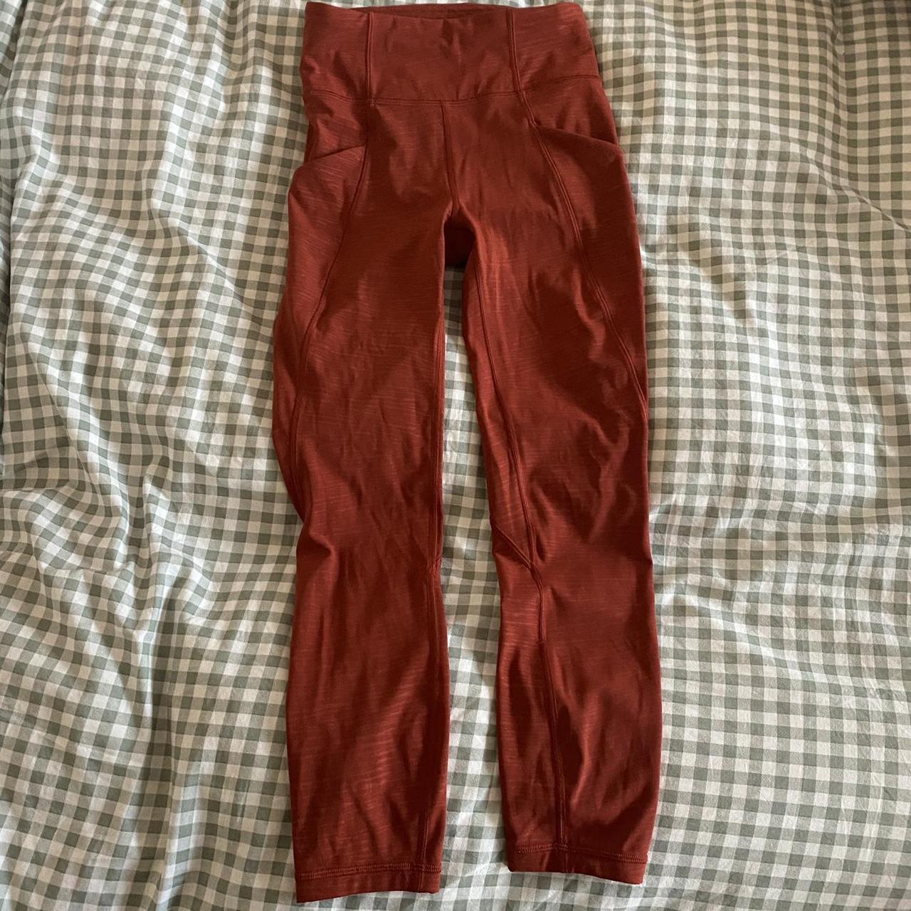 lululemon leggings. Red / orange / rust colour. Size - Depop