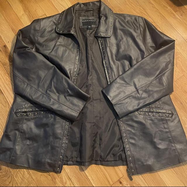 Bernardo black hot sale leather jacket