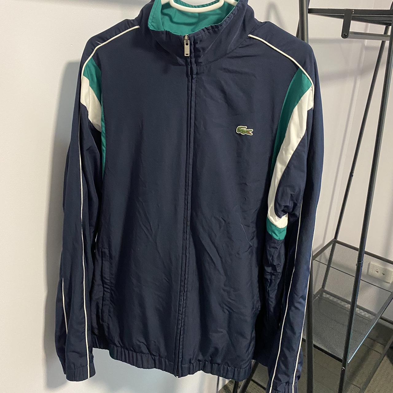 Early 2000s Navy/Green/White Lacoste tracksuit,