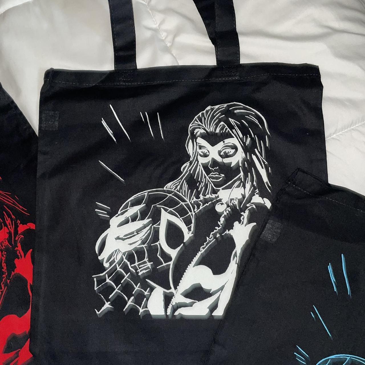 Motorboatn' Spidey Double Sided Tote With Rhinestone - Depop