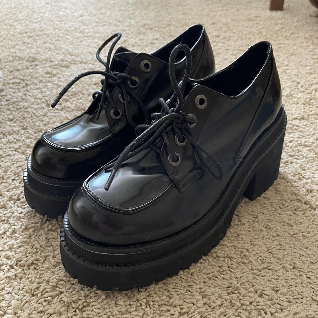 unif penny shoe true size 9, never worn out,... - Depop