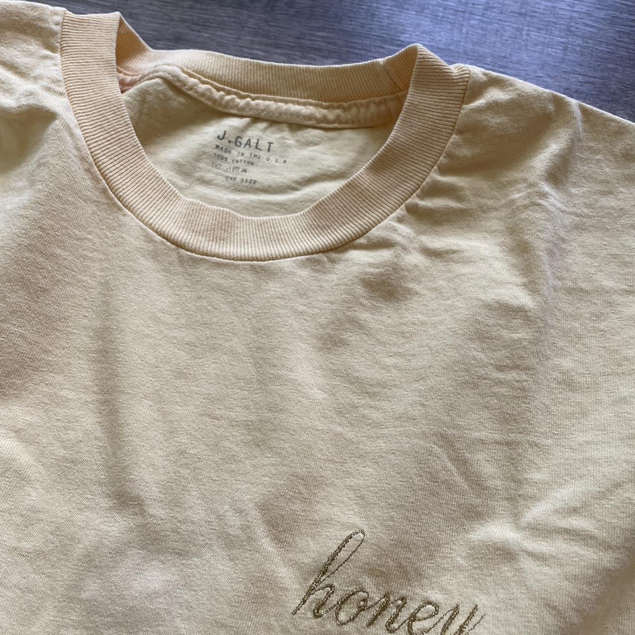 John Galt Brandy Melville Honey Yellow T Shirt In - Depop