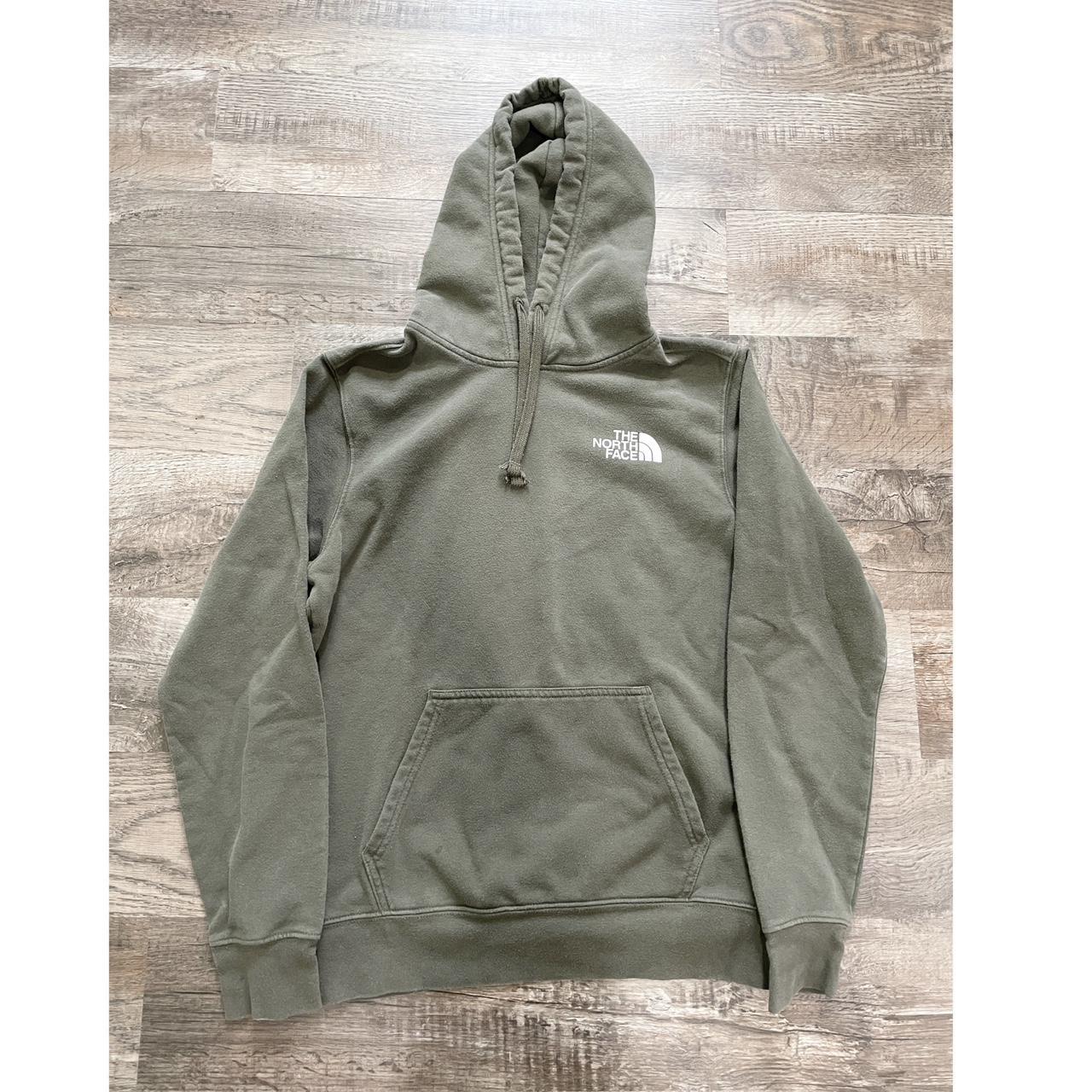 The North Face Men's Khaki and Green Hoodie | Depop