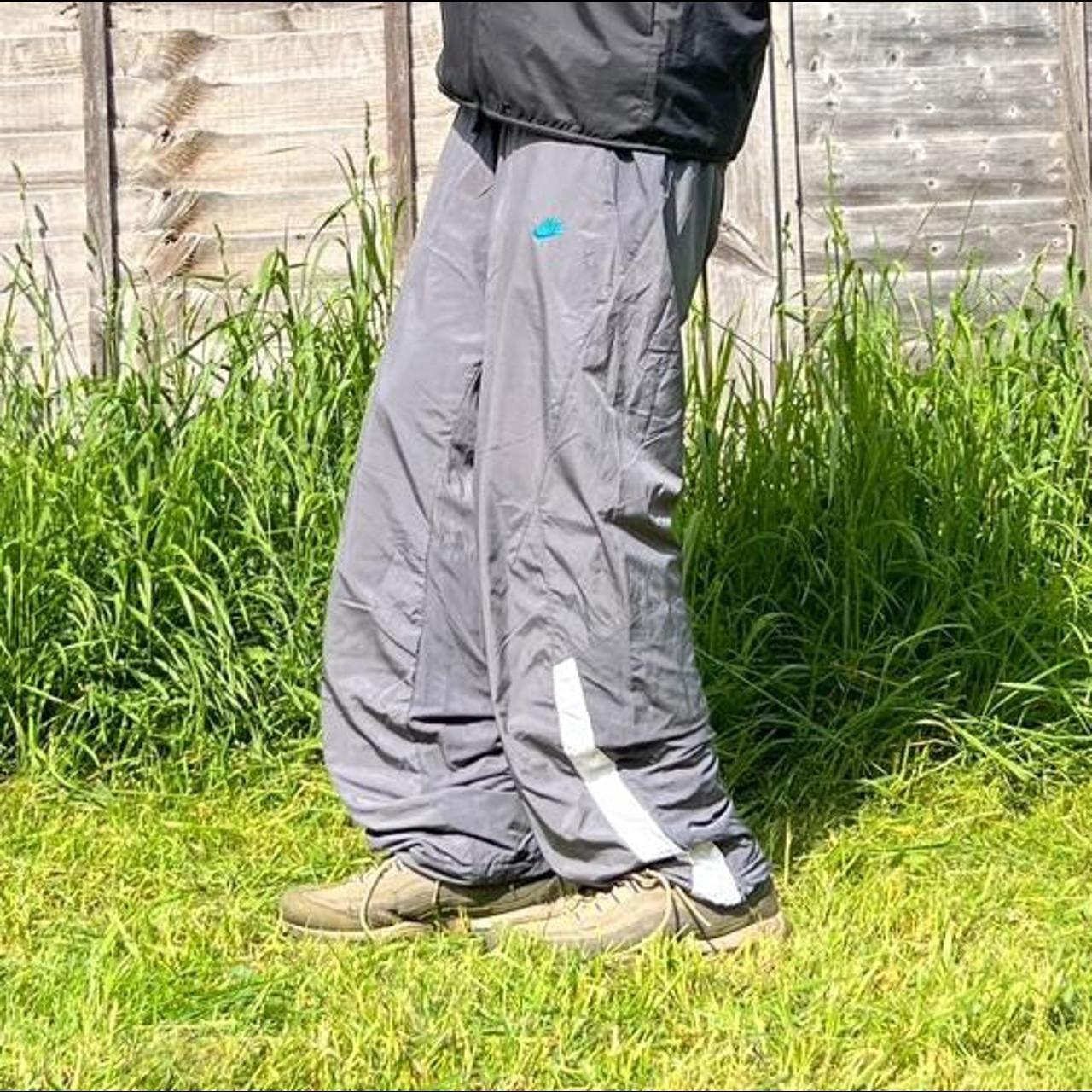 baggy nike trackpants parachute pants technical - Depop