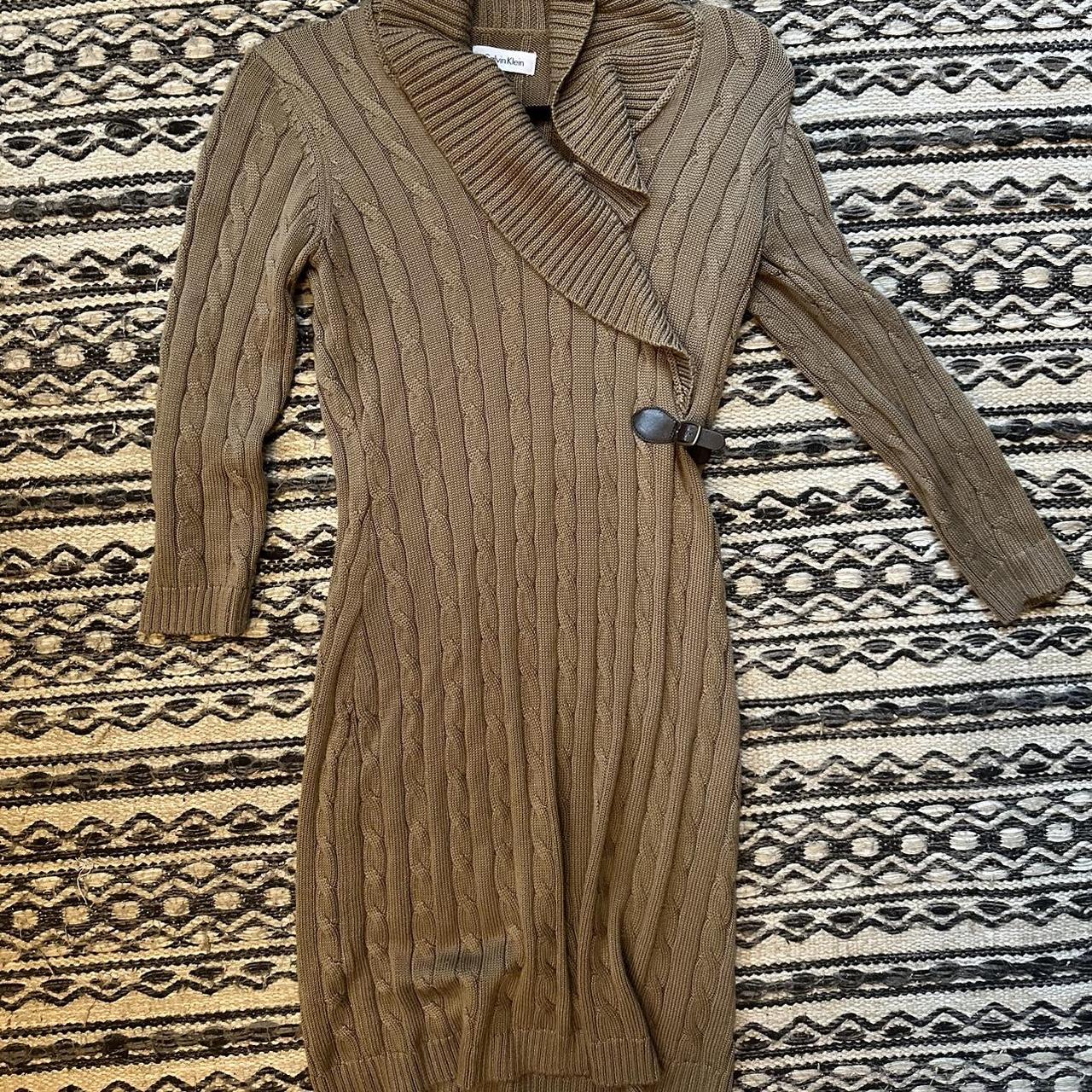Vintage Calvin Klein knit dress no size on the tag Depop