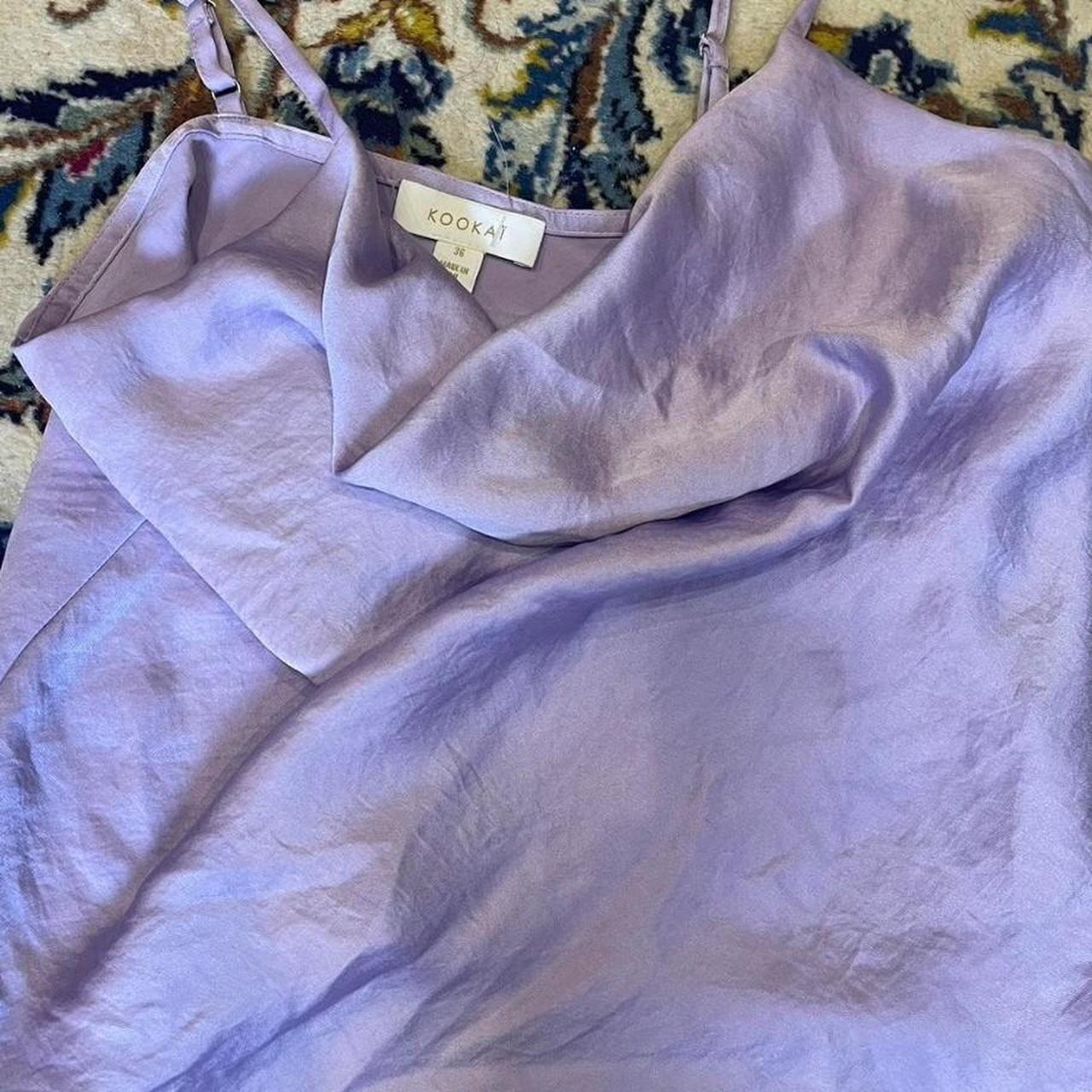 Vintage Kookai Lilac Cowl Neck Top Size 36 Fits a... - Depop