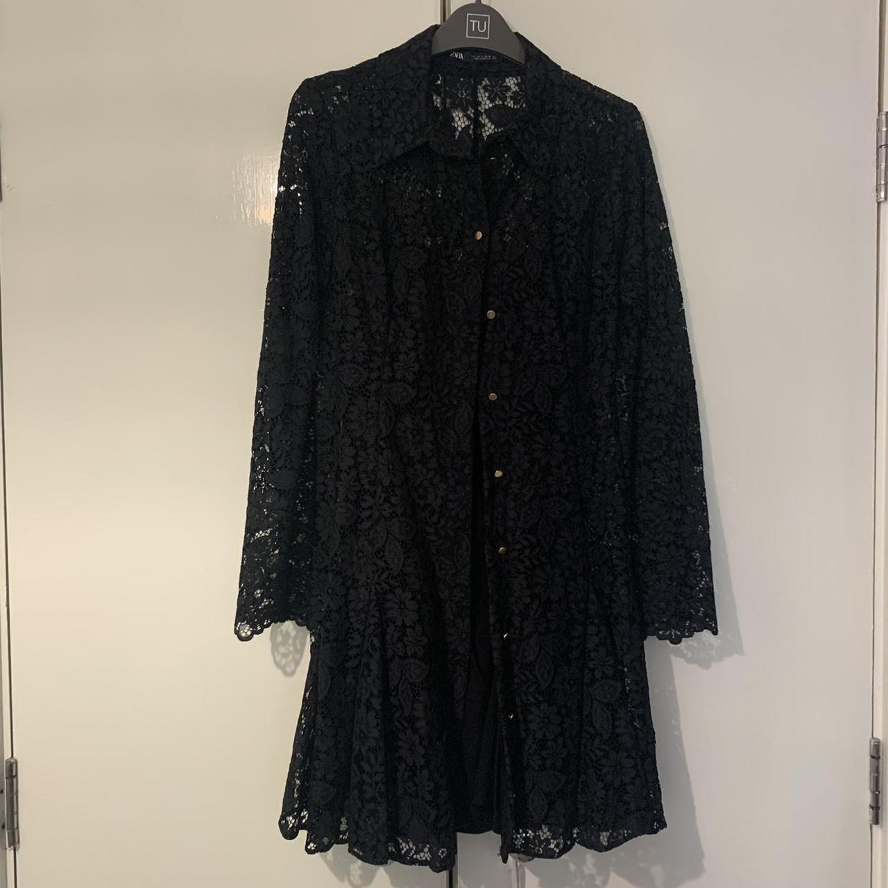 Zara + Lace Shirt Dress