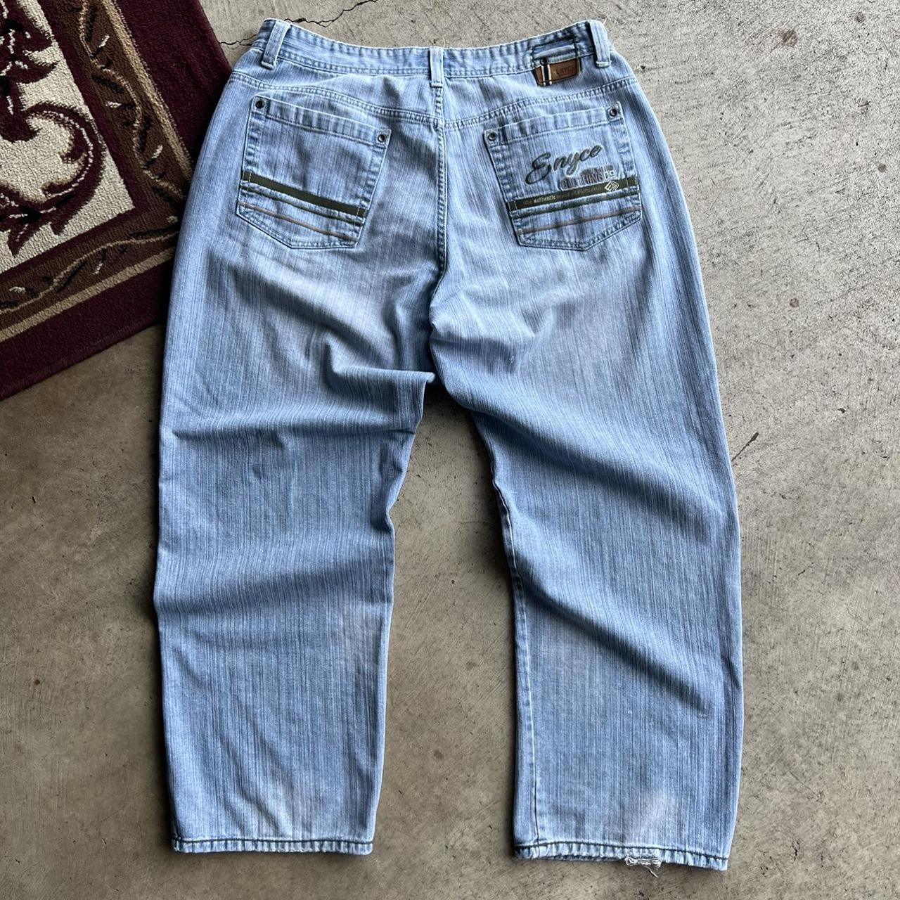 Y2k Enyce Baggy Embroidered Denim Jeans great... - Depop