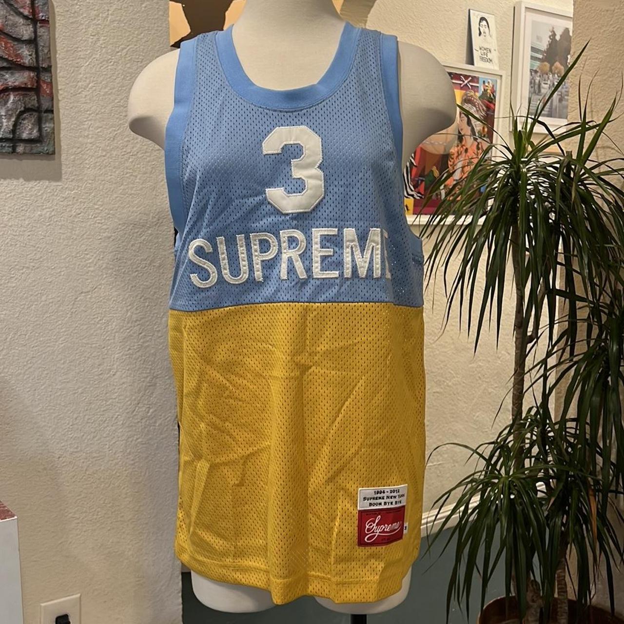 Supreme Basketball Jersey 2012 supreme split jersey - Depop