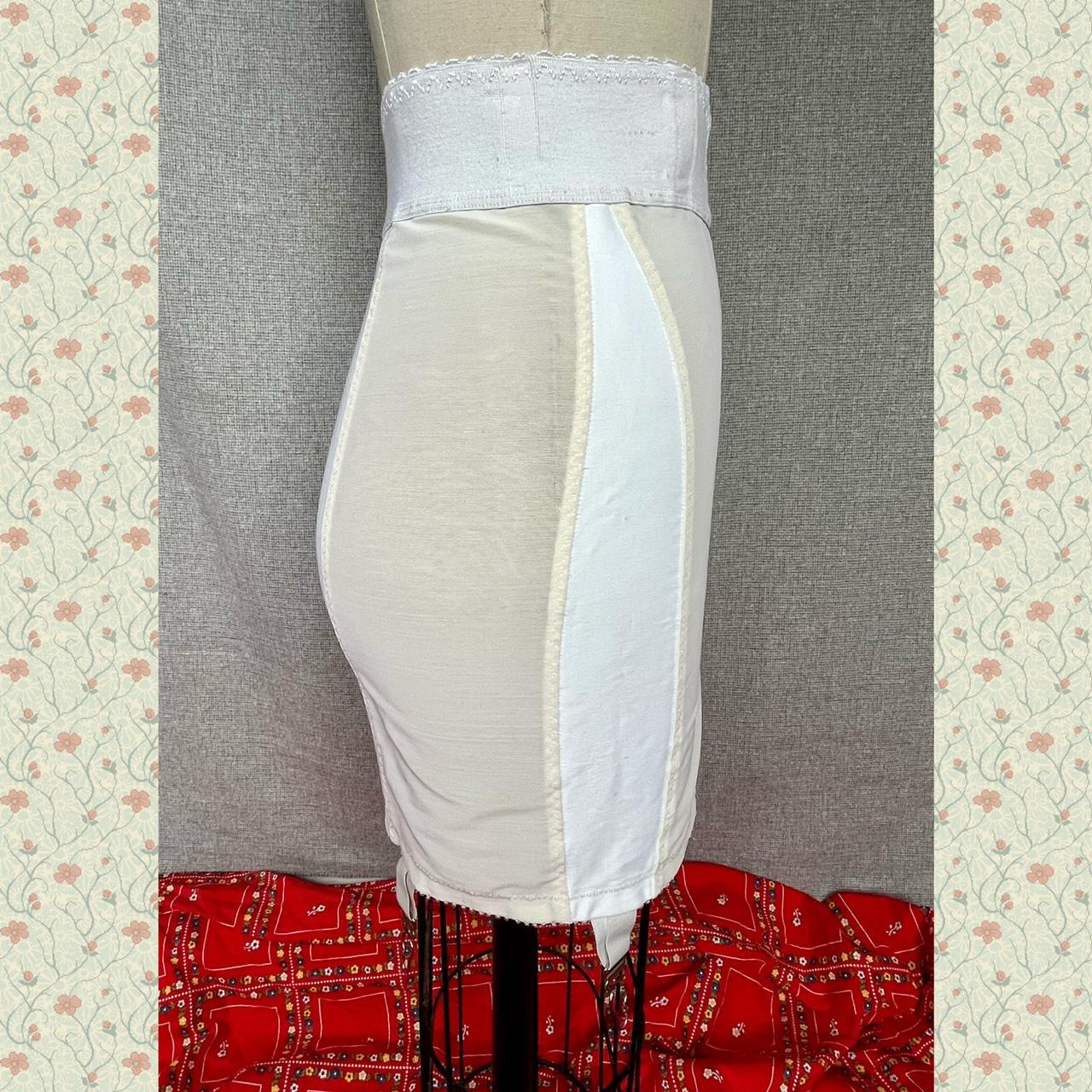 vintage-50s-60s-white-satin-mesh-girdle-shapewear-depop